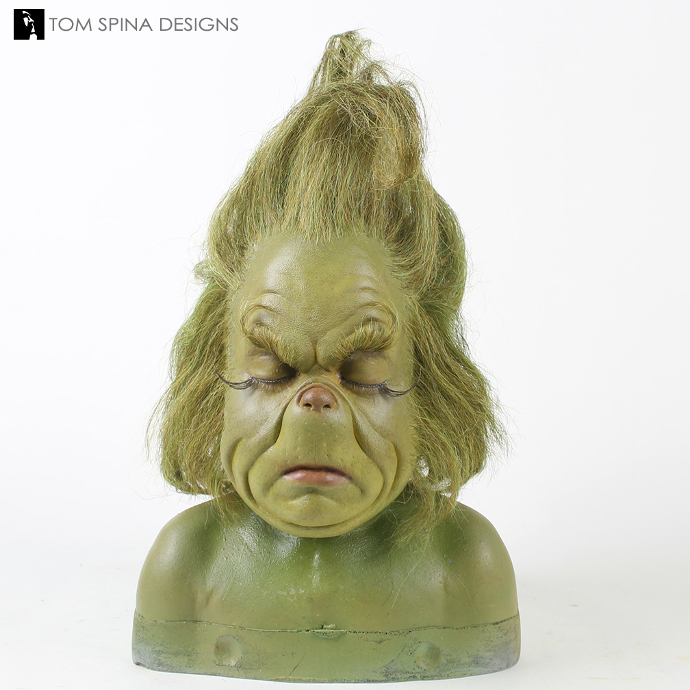 child grinch bust from his original costume mask