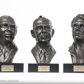 bronze bust sculptures as a tribute to medical icons