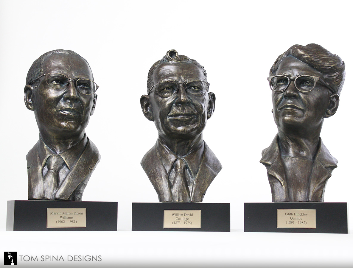bronze bust sculptures as a tribute to medical icons