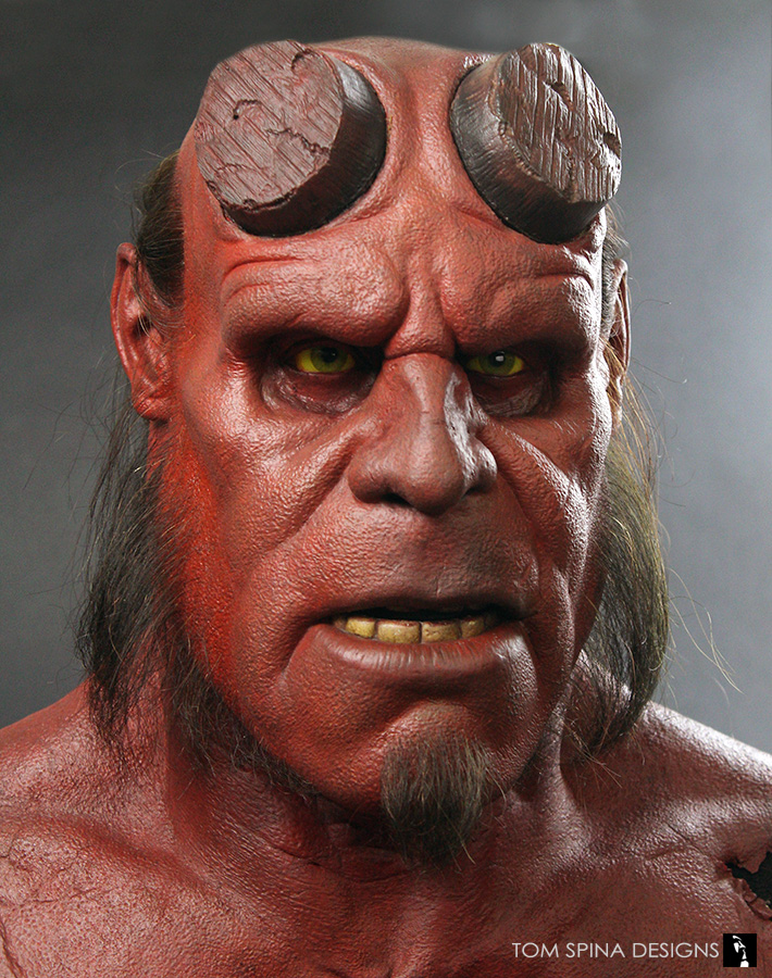 Hellboy movie prop mask display