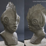 Star Trek: The Next Generation Antedian alien sculpture