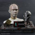 Hellraiser movie props and pinhead bust