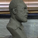 Clay sculpture created by hand