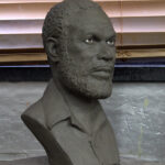hand sculpted clay bust