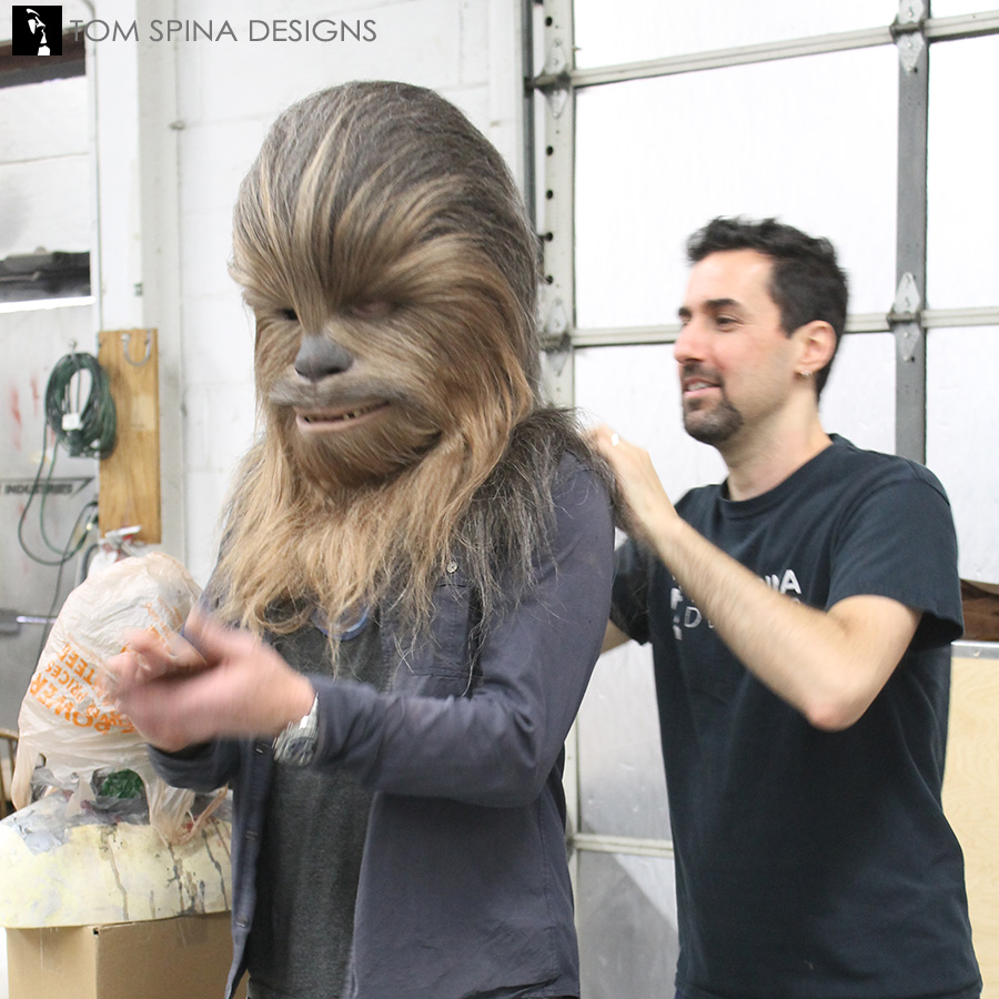 Chewbacca Mask Adam Savage - Tom Spina Designs » Tom Spina