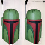 foam carved tiki mask prop Boba Fett