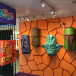 foam carved tiki mask props from Star Wars