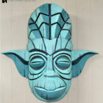 foam carved tiki mask prop yoda