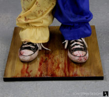bloody sneakers from Halloween Clown costume statue