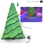 large scale miniature christmas tree prop