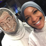 Ibtihaj Muhammad and Stephen Colbert fencing