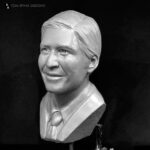 memorial clay bust