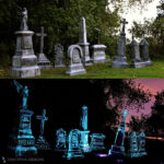 custom UV tombstone Halloween props for home haunt