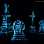 custom UV tombstone Halloween props for home haunt