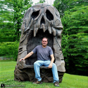 foam skull thone prop for gaming cafe booth