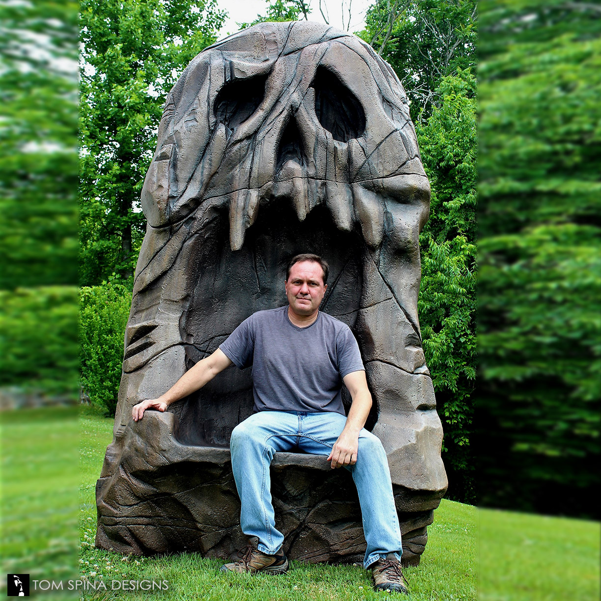 foam skull thone prop for gaming cafe booth