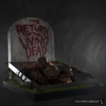 restoration of zombie puppet prop from Return of the Living Dead