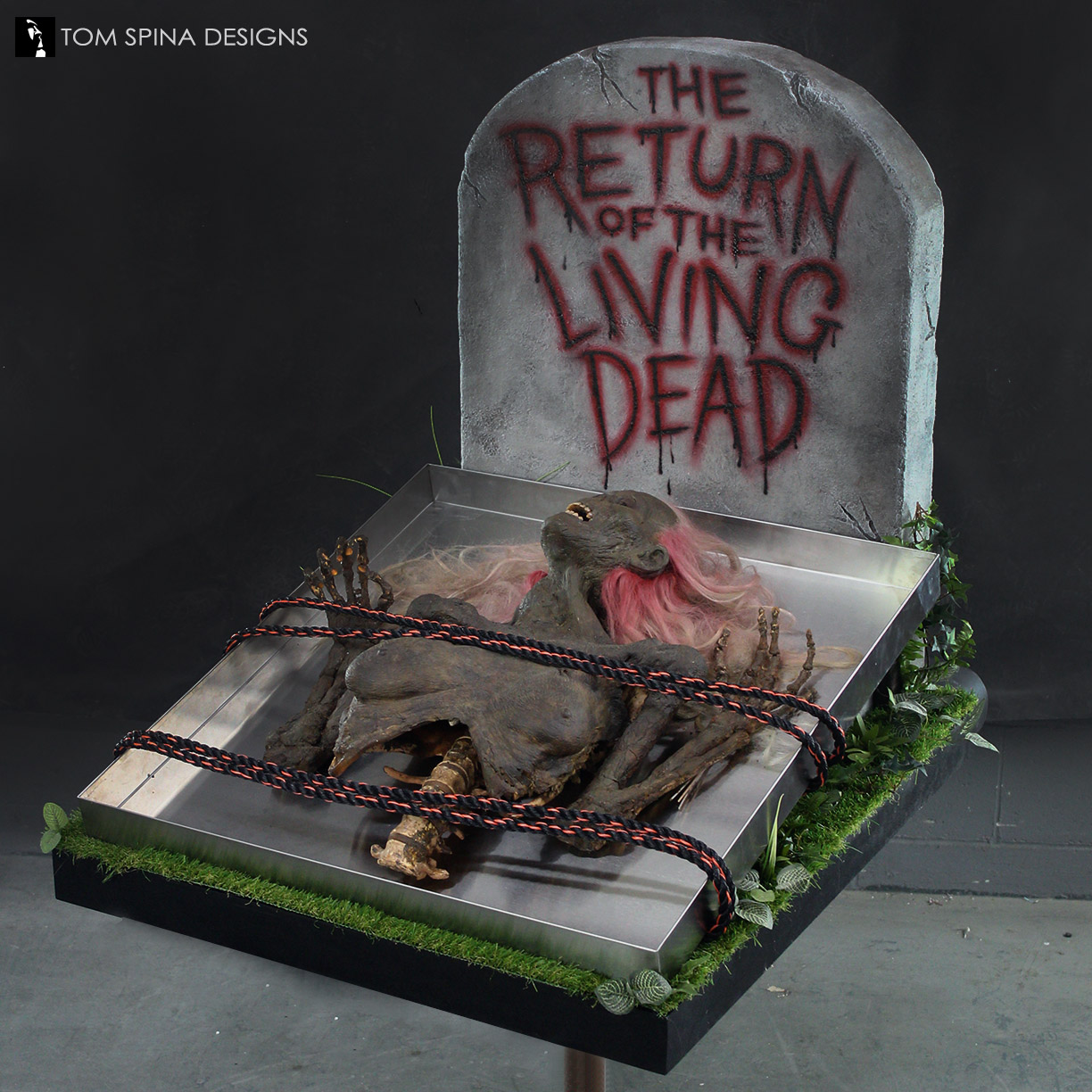 restoration of zombie puppet prop from Return of the Living Dead