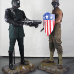 Captain America movie costumes Steve Rogers and Hydra Soldier