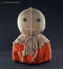 original Sam mask prop from the 2007 Halloween film, Trick 'r Treat