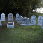 faux graveyard props for outdoor display