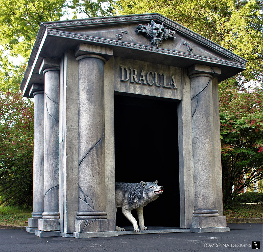 life size mausoleum prop for vampire