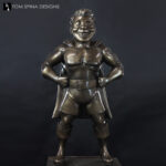 theme park statue fiberglass sculpture of super hero