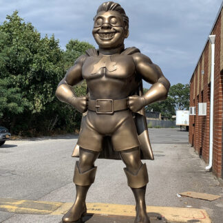 theme park statue fiberglass sculpture of super hero