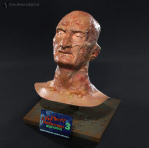 Foam latex mask Freddy Krueger on a lifecast