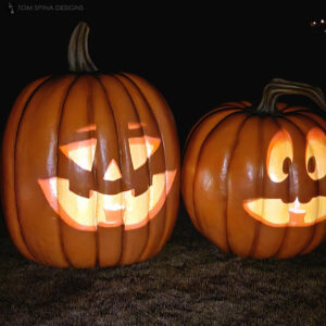 light up pumpkin face animation
